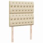 vidaXL Struttura Letto Pouf con Materasso Crema 80x200 cm in Tessuto vidaXL Struttura Letto Pouf con Materasso Crema 80x200 cm in Tessuto
