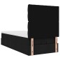 vidaXL Struttura Letto Pouf con Materasso Nero 80x200 cm in Tessuto vidaXL Struttura Letto Pouf con Materasso Nero 80x200 cm in Tessuto