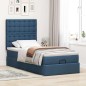 vidaXL Struttura Letto Pouf con Materasso Blu 90x200 cm in Tessuto vidaXL Struttura Letto Pouf con Materasso Blu 90x200 cm in Tessuto