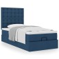 vidaXL Struttura Letto Pouf con Materasso Blu 90x200 cm in Tessuto vidaXL Struttura Letto Pouf con Materasso Blu 90x200 cm in Tessuto