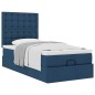 vidaXL Struttura Letto Pouf con Materasso Blu 90x200 cm in Tessuto vidaXL Struttura Letto Pouf con Materasso Blu 90x200 cm in Tessuto