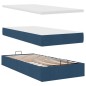 vidaXL Struttura Letto Pouf con Materasso Blu 90x200 cm in Tessuto vidaXL Struttura Letto Pouf con Materasso Blu 90x200 cm in Tessuto