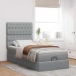 vidaXL Struttura Letto Pouf con Materasso 80x200 cm in Tessuto