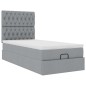 vidaXL Struttura Letto Pouf con Materasso 80x200 cm in Tessuto