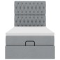 vidaXL Struttura Letto Pouf con Materasso 80x200 cm in Tessuto