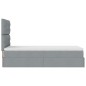 vidaXL Struttura Letto Pouf con Materasso 80x200 cm in Tessuto