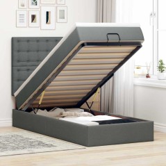 vidaXL Struttura Letto Pouf con Materasso 180x200 cm in Tessuto