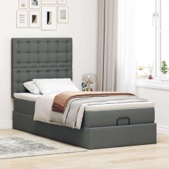 vidaXL Struttura Letto Pouf con Materasso 180x200 cm in Tessuto