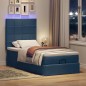 vidaXL Struttura Letto Pouf con Materasso Blu 90x190 cm in Tessuto vidaXL Struttura Letto Pouf con Materasso Blu 90x190 cm in Tessuto