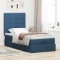 vidaXL Struttura Letto Pouf con Materasso Blu 90x190 cm in Tessuto vidaXL Struttura Letto Pouf con Materasso Blu 90x190 cm in Tessuto