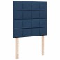 vidaXL Struttura Letto Pouf con Materasso Blu 90x200 cm in Tessuto