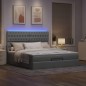 vidaXL Struttura Letto Pouf con Materasso 180x200 cm in Tessuto vidaXL Struttura Letto Pouf con Materasso 180x200 cm in Tessuto