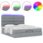 vidaXL Struttura Letto Pouf con Materasso 180x200 cm in Tessuto vidaXL Struttura Letto Pouf con Materasso 180x200 cm in Tessuto