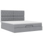 vidaXL Struttura Letto Pouf con Materasso 180x200 cm in Tessuto vidaXL Struttura Letto Pouf con Materasso 180x200 cm in Tessuto