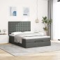 vidaXL Struttura Letto Pouf con Materasso 140x200 cm in Tessuto vidaXL Struttura Letto Pouf con Materasso 140x200 cm in Tessuto