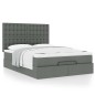 vidaXL Struttura Letto Pouf con Materasso 140x200 cm in Tessuto vidaXL Struttura Letto Pouf con Materasso 140x200 cm in Tessuto
