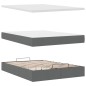 vidaXL Struttura Letto Pouf con Materasso 140x200 cm in Tessuto vidaXL Struttura Letto Pouf con Materasso 140x200 cm in Tessuto