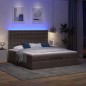 vidaXL Struttura Letto Pouf con Materasso 180x200 cm in Tessuto