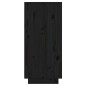 Credenza Nera 60x34x75 cm in Legno Massello di Pino Credenza Nera 60x34x75 cm in Legno Massello di Pino