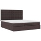 vidaXL Struttura Letto Pouf con Materasso 180x200 cm in Tessuto