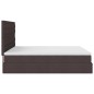 vidaXL Struttura Letto Pouf con Materasso 180x200 cm in Tessuto