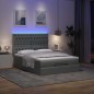 vidaXL Struttura Letto Pouf con Materasso 140x200 cm in Tessuto vidaXL Struttura Letto Pouf con Materasso 140x200 cm in Tessuto