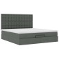 vidaXL Struttura Letto Pouf con Materasso 180x200 cm in Tessuto