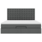 vidaXL Struttura Letto Pouf con Materasso 180x200 cm in Tessuto