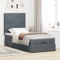 vidaXL Struttura Letto Pouf con Materassi 90x190 cm in Velluto vidaXL Struttura Letto Pouf con Materassi 90x190 cm in Velluto