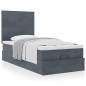 vidaXL Struttura Letto Pouf con Materassi 90x190 cm in Velluto vidaXL Struttura Letto Pouf con Materassi 90x190 cm in Velluto