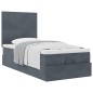 vidaXL Struttura Letto Pouf con Materassi 90x190 cm in Velluto vidaXL Struttura Letto Pouf con Materassi 90x190 cm in Velluto