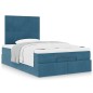 vidaXL Struttura Letto Pouf con Materassi 120x190 cm Velluto vidaXL Struttura Letto Pouf con Materassi 120x190 cm Velluto