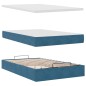 vidaXL Struttura Letto Pouf con Materassi 120x190 cm Velluto vidaXL Struttura Letto Pouf con Materassi 120x190 cm Velluto