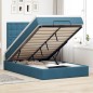 vidaXL Struttura Letto Pouf con Materassi 120x190 cm Velluto
