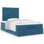 vidaXL Struttura Letto Pouf con Materassi 120x190 cm Velluto