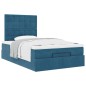 vidaXL Struttura Letto Pouf con Materassi 120x190 cm Velluto