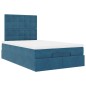 vidaXL Struttura Letto Pouf con Materassi 120x190 cm Velluto