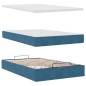 vidaXL Struttura Letto Pouf con Materassi 120x190 cm Velluto