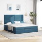 vidaXL Struttura Letto Pouf con Materassi 180x200 cm Velluto vidaXL Struttura Letto Pouf con Materassi 180x200 cm Velluto