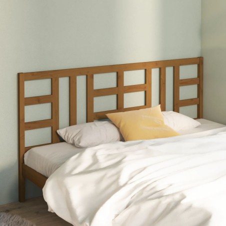Testiera per Letto Miele 186x4x100 cm in Legno Massello di Pino