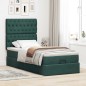 vidaXL Struttura Letto Pouf con Materassi 90x200 cm in Velluto vidaXL Struttura Letto Pouf con Materassi 90x200 cm in Velluto