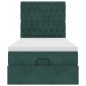 vidaXL Struttura Letto Pouf con Materassi 90x200 cm in Velluto vidaXL Struttura Letto Pouf con Materassi 90x200 cm in Velluto
