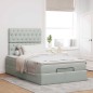 vidaXL Struttura Letto Pouf con Materassi 120x190 cm Velluto vidaXL Struttura Letto Pouf con Materassi 120x190 cm Velluto