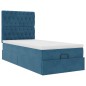 vidaXL Struttura Letto Pouf con Materassi 90x190 cm in Velluto vidaXL Struttura Letto Pouf con Materassi 90x190 cm in Velluto
