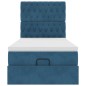 vidaXL Struttura Letto Pouf con Materassi 90x190 cm in Velluto vidaXL Struttura Letto Pouf con Materassi 90x190 cm in Velluto