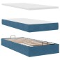 vidaXL Struttura Letto Pouf con Materassi 90x190 cm in Velluto vidaXL Struttura Letto Pouf con Materassi 90x190 cm in Velluto