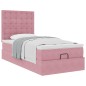 vidaXL Struttura Letto Pouf con Materassi Rosa 90x190 cm in Velluto vidaXL Struttura Letto Pouf con Materassi Rosa 90x190 cm in Velluto