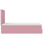 vidaXL Struttura Letto Pouf con Materassi Rosa 90x190 cm in Velluto vidaXL Struttura Letto Pouf con Materassi Rosa 90x190 cm in Velluto