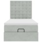 vidaXL Struttura Letto Pouf con Materassi 90x190 cm in Velluto vidaXL Struttura Letto Pouf con Materassi 90x190 cm in Velluto