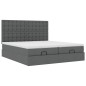 vidaXL Struttura Letto Pouf con Materassi 180x200 cm in Tessuto